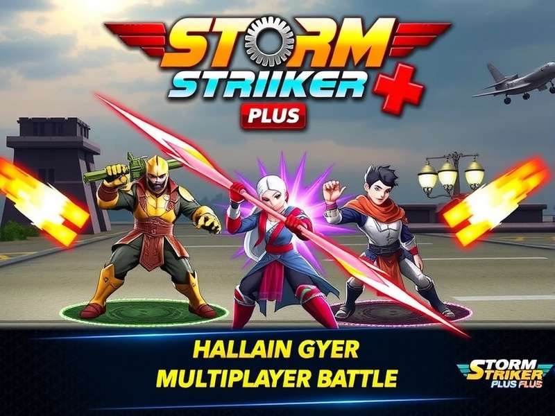 Storm Striker Plus Game Banner Showcasing Indian Characters